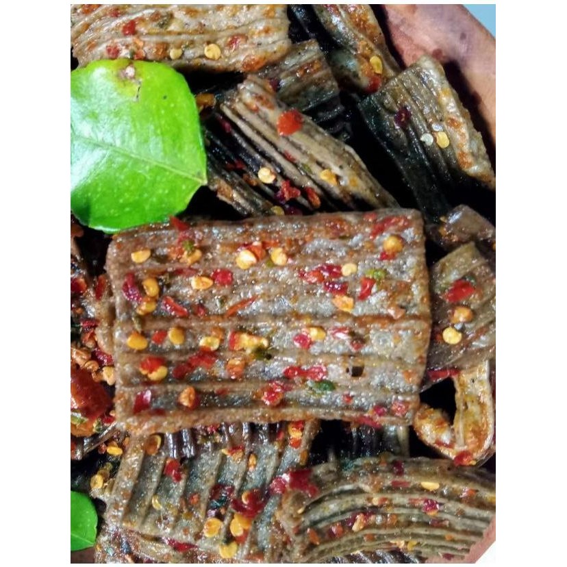 

seblak kerupuk jengkol pedas daun jeruk bumbu melimpah/sebring kerupuk jengkol