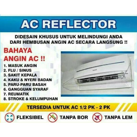 Reflector Ac / Talang Ac / Penahan Angin Ac