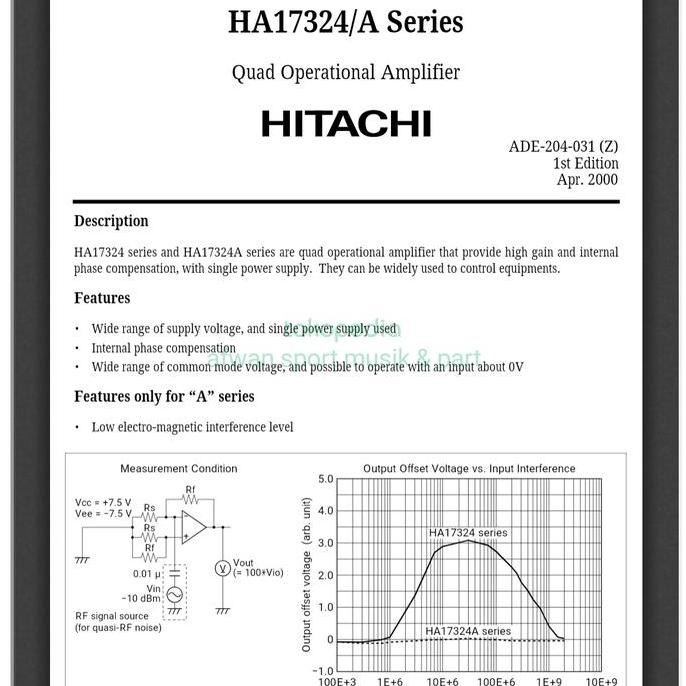 IC LM 324 / HA 17324 Original Quad Op -Amp