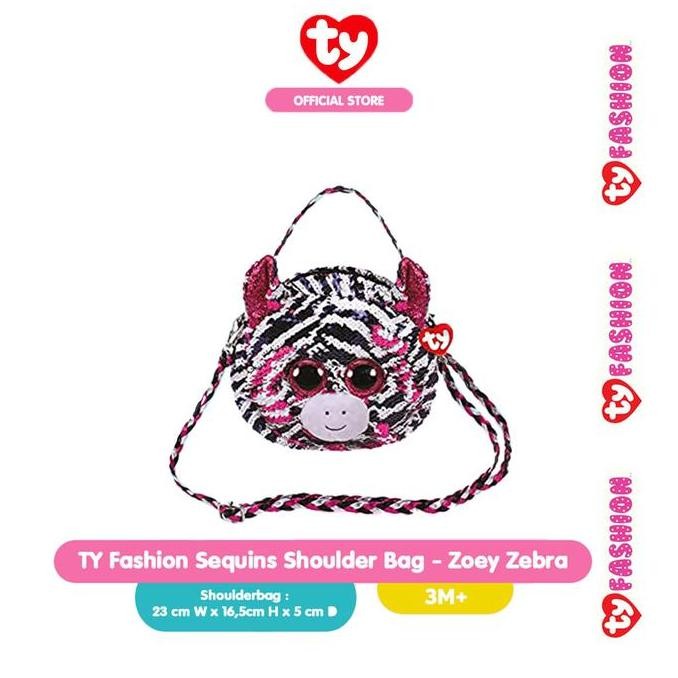 Ty Fashion Sequins Shoulder Bag - Zoey Zebra