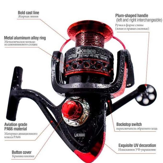 Reel Pancing Spinning 13 Ball Bearing Gold Sharking LK5000