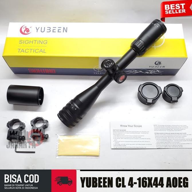 TELESCOPE YUBEEN CL 4-16X44 AOEG YUBEEN 4-16X44 AOE 3 WARNA LAMPU RGB