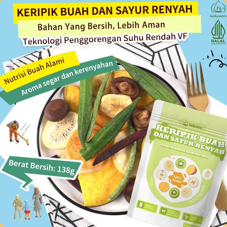 

Luymorehalal Keripik Buah Sayur Renyah 135G Campuran 10 Jenis Cemilan Sehat Variatif