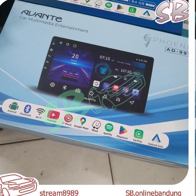 BEBAS ONGKIR - Headunit Android Avante 9 inch 2/32 AD-9910 Universal Tape Mobil