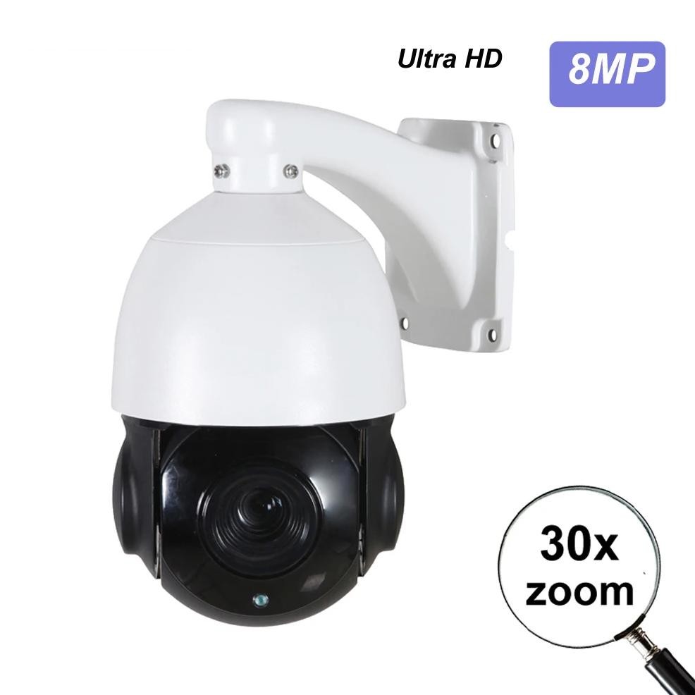 Hikvision-Compatible 4K 8Mp 5Mp 4Mp 2Mp Poe Ip Ptz Camera Outdoor 30X Zoom Speed Dome Poe Surveillan