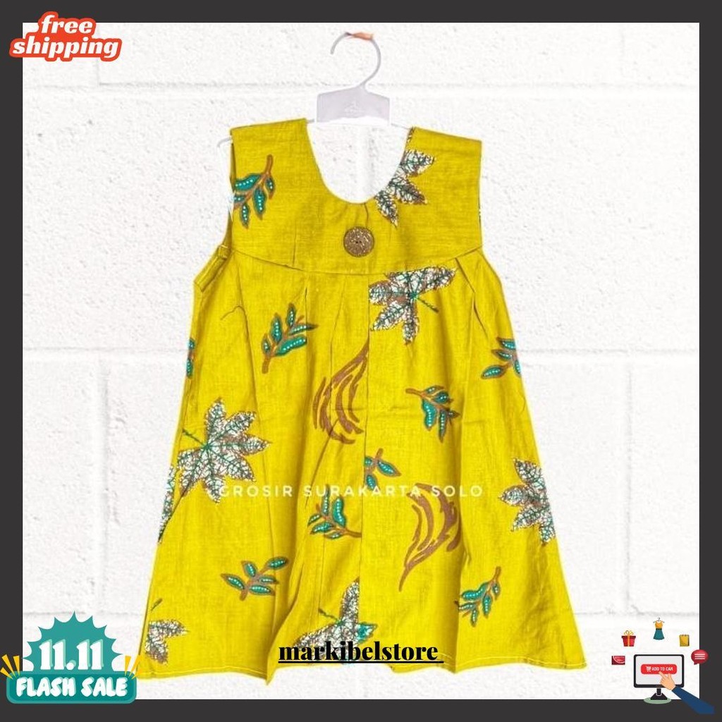 Dress Batik Anak Model Erika Bisa Cod