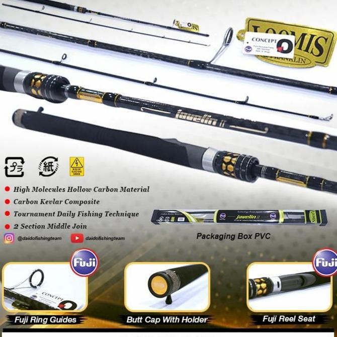 joran loomis javelin japan style atau gagang full busa 180 cm carbon Original