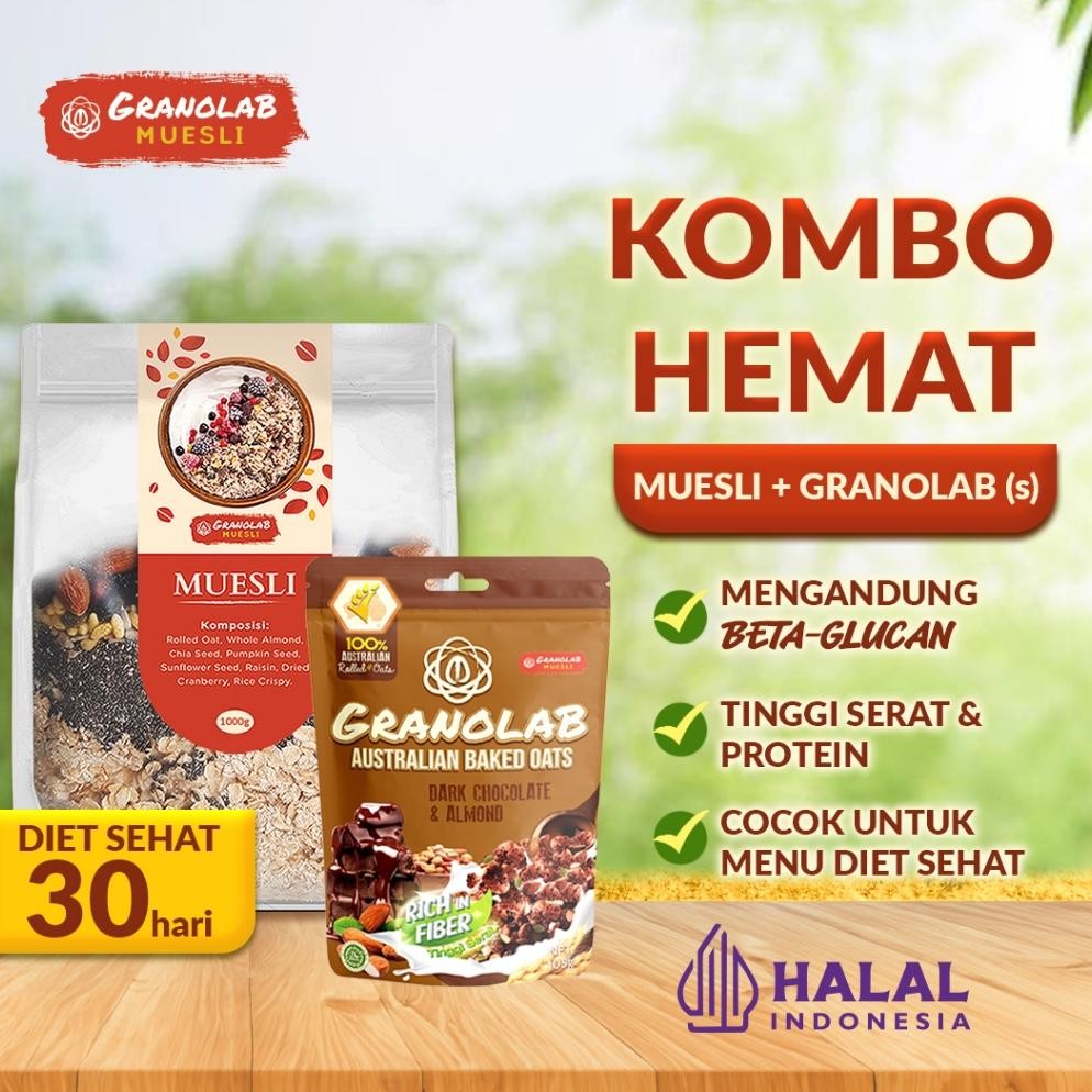 

Paket Bundling Muesli Fruit Seed dan GRANOLAB Baked Oats Granola Sereal | Kombo Hemat