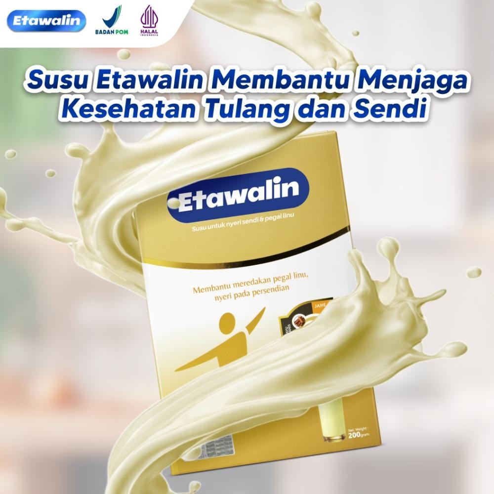 

Etawalin - Susu Tulang & Sendi | Atasi Asam Urat Rematik Nyeri Sendi Pegal Linu 200Gr