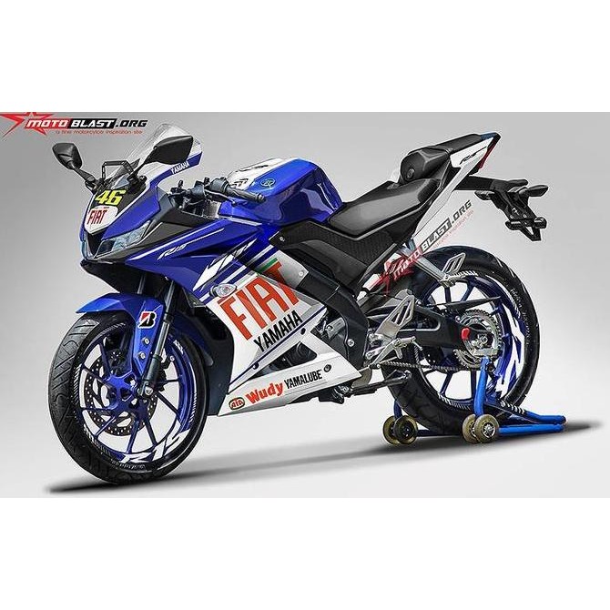 Decal stiker R15 V3 Blue Fiat Original