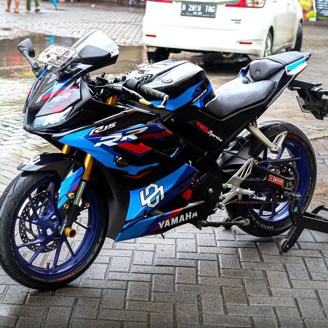 DECAL STICKER R15 V3 HITAM GRAFIS BIRU MERAH FULLBODY Original