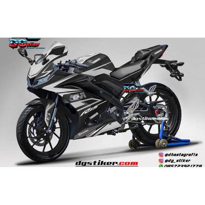 Sticker Decal Full Body R15 V3 GIVI Hitam DG Stiker Original
