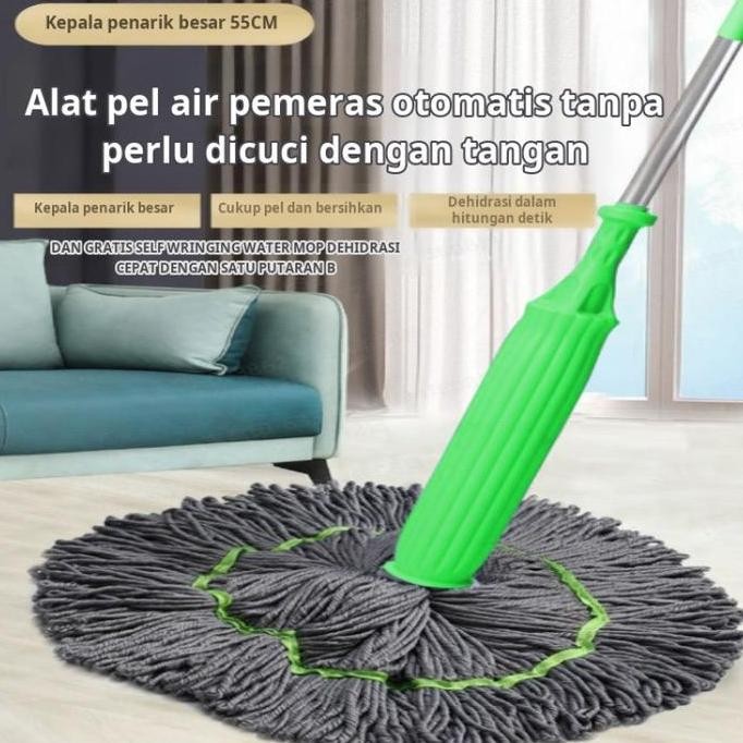 Alat Pel Lantai Putar / Pel Putar Otomatis / Putar Mop / Pel Lantai / Pel Twist Mop / Pel Peras Otom