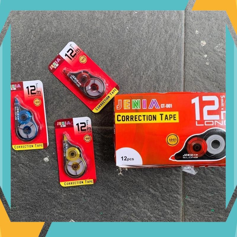 

Terbaik TIPE-X Kertas Correction Tape Jenia CT-001 & CT-002 12 Meter ( Pak ) [ Original ] KXQ-61