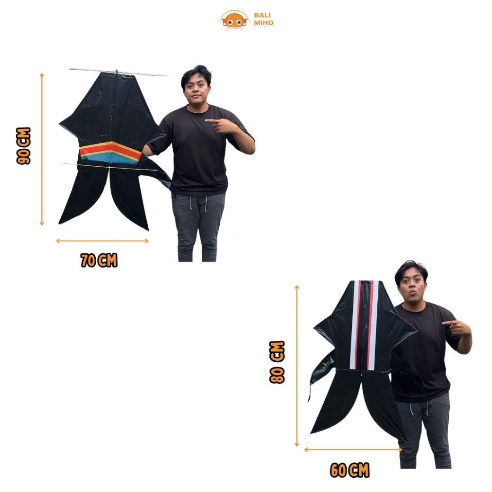 PJJ-1621 lij-56 Layangan Bebean plastik mini 70 x 80 cm meter - Bebean plastik Mini - Layangan Ikan 