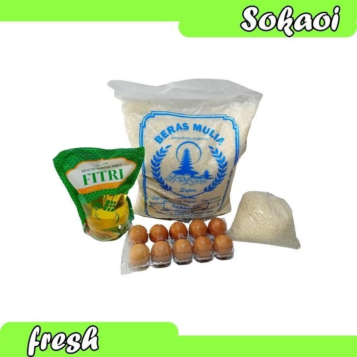 

LS PAKET SEMBAKO MINYAK FITRI BERAS SUPER TABANAN TELUR AYAM