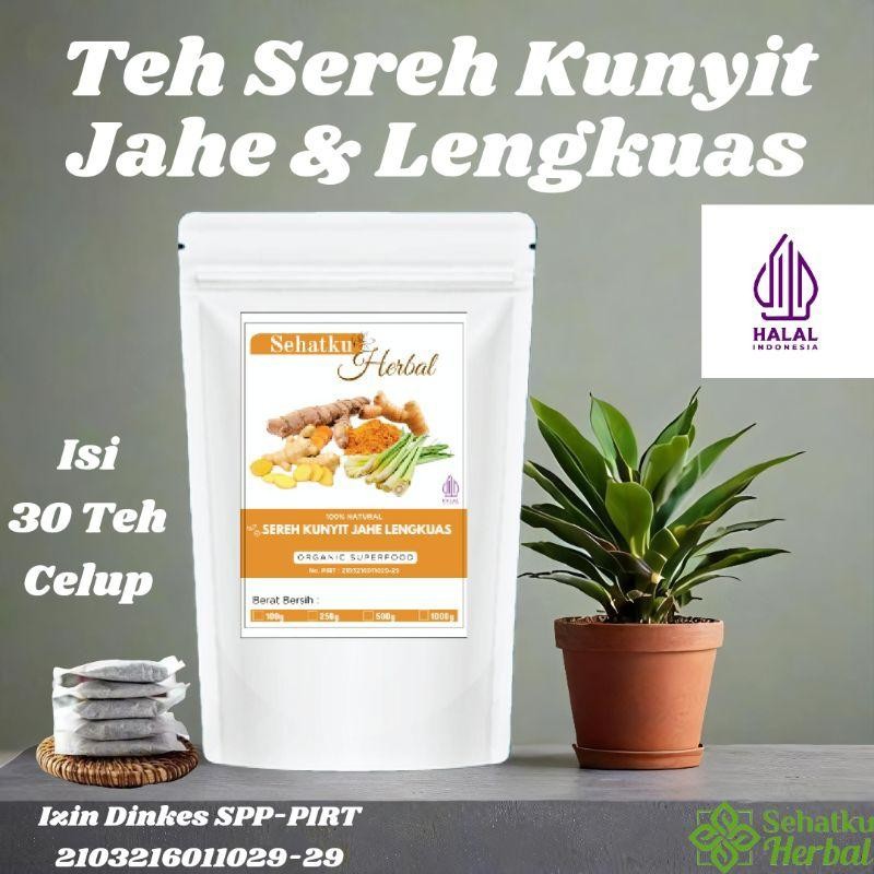 

LS Teh Rimpang SEHATKUHERBAL / Minum Rempah Ala JSR / Teh Diet Detox / Teh Jahe Sereh Kunyit Lengkuas