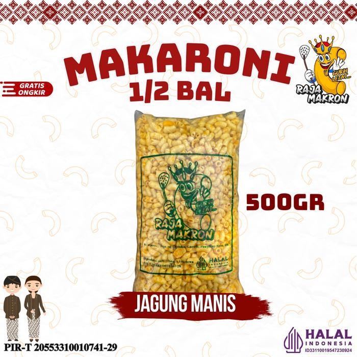 

LS 1/2 BAL MAKARONI KRESS BANTAT KEMASAN 500Gr - 5 VARIAN RASA Food Snack Cemilan Makanan Pedas Jagung Manis Crispy