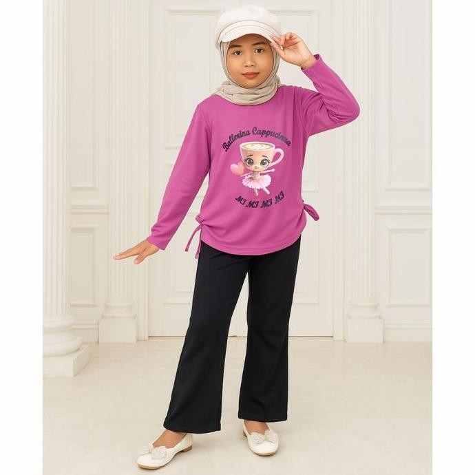 DS16 >> CF Kids Setelan Anak Perempuan Celana Cutbray Ballerina Cappuccino