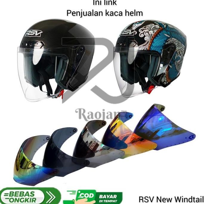 TERBARU - Kaca helm RSV New Windtail  Visor helm RSV New Windtail