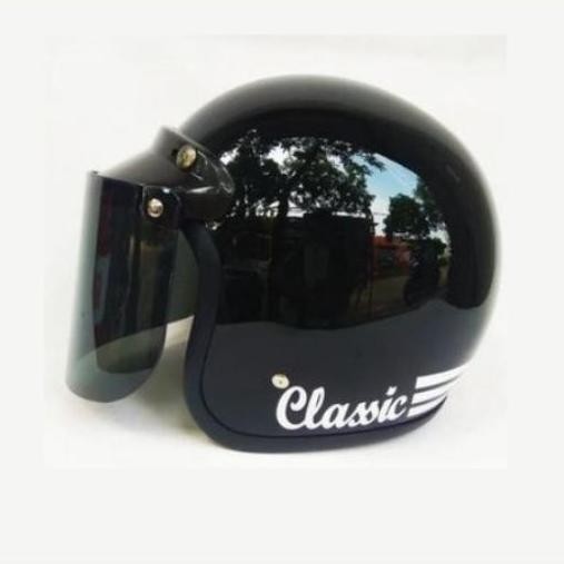Helm Bogo Wanita Pria Dewasa Uni Helmet Bogo Garis Classic Pria
