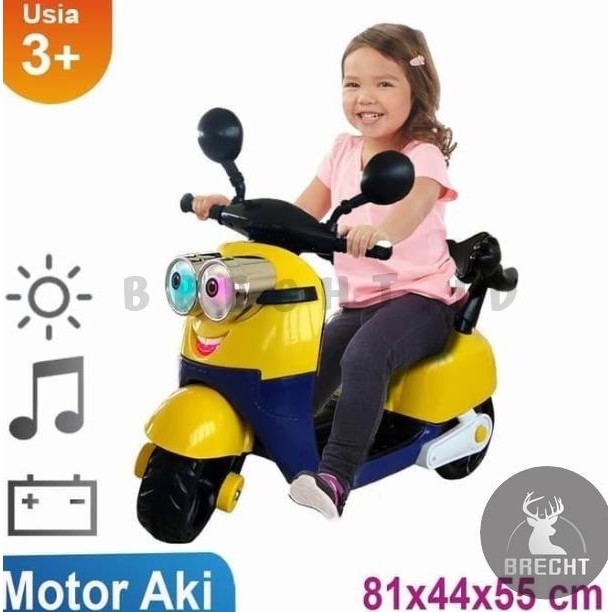 (/Grab) Mainan Anak Motor Aki Minion HLW