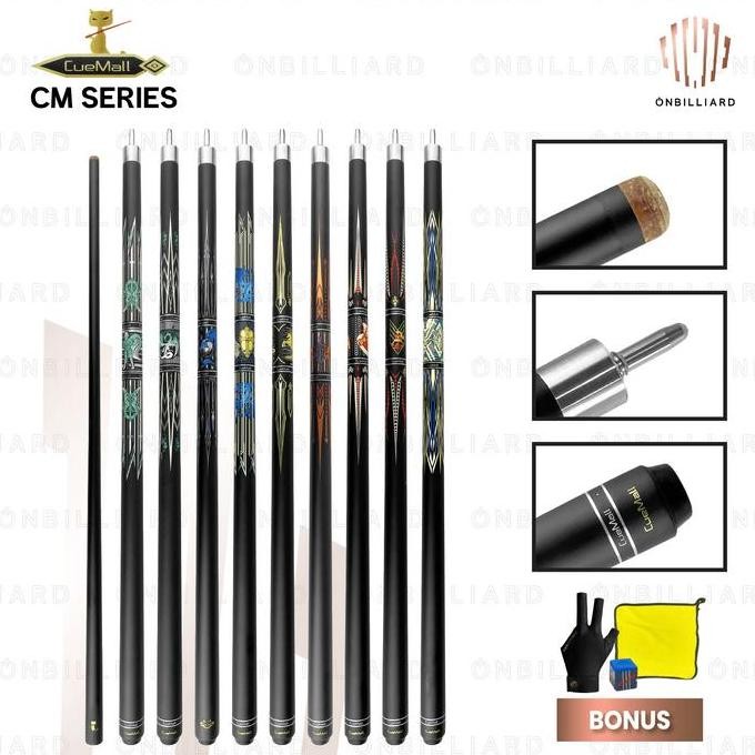 CueMall CM Series Carbon Cue Stick Play Billiard Cue Mall Stik Biliar