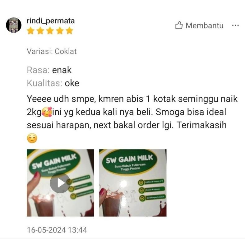 

500Gr/ Susu Penggemuk Badan/Susu Penambah Berat Badan / Super Weight Gain