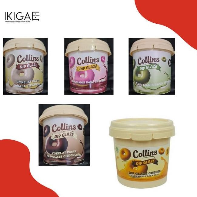 

Collins Dip Glaze Selai Pasta Topping Penghias Kue Donat