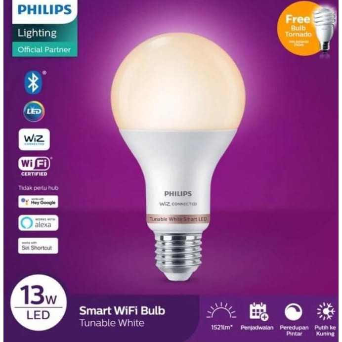 Philips Smart Wifi Led 13W Rgb & Tunable E27 A67 Cri90 Wiz Connected