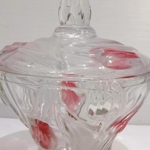 Toples Permen Kaca Motif Bunga