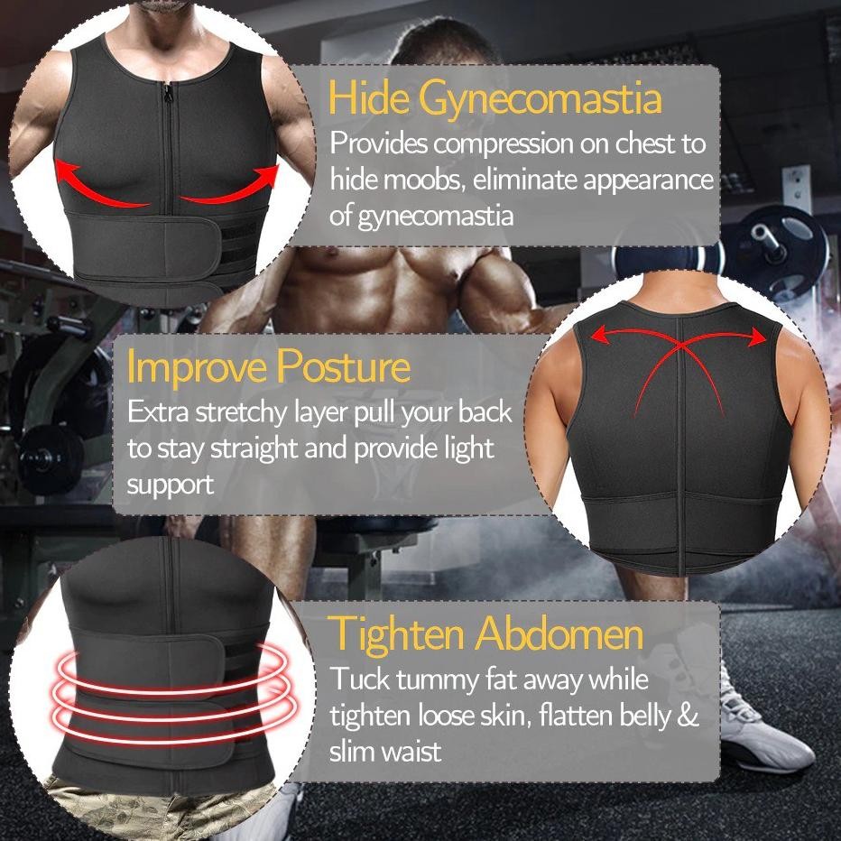 Korset Pembentuk Badan Pria / Korset Pria / Korset Sixpack / Korset Pengecil Perut Bakar Lemak