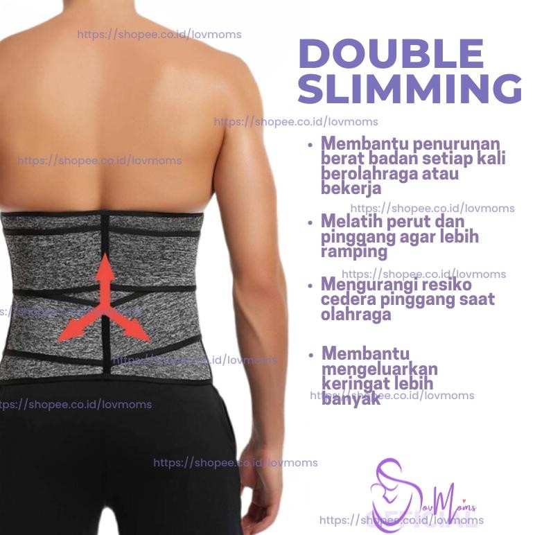 Korset Perut Pria Pelangsing Badan Tubuh Pembakar Penghilang Susut Lemak Corset Korslet Olahraga Pen