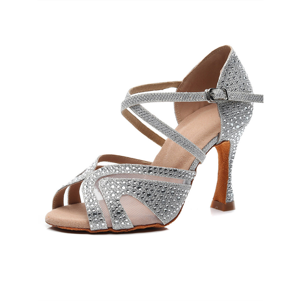 Qianjiaowu Ladies Soft Bottom Latin Dance Shoes Dance Shoes Ballroom Dance Shoes Square Dance Shoes 