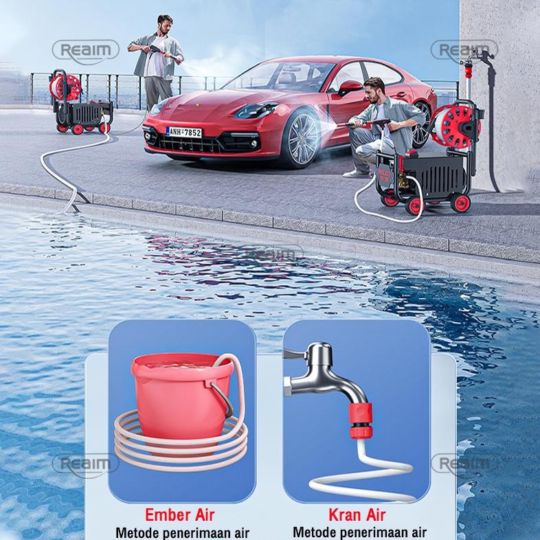 Reaim Alat Cuci Motor 200Bar High Pressure Cleaner Jet Cleaner Mobil Mesin Cuci Mobil Model: Reaim-X