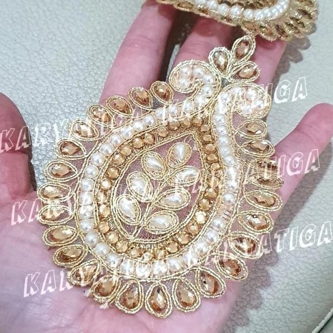 :<:<:<:<] (Per 1 Pcs) Kode 18731 - Renda India Bordir Full Manik Mote