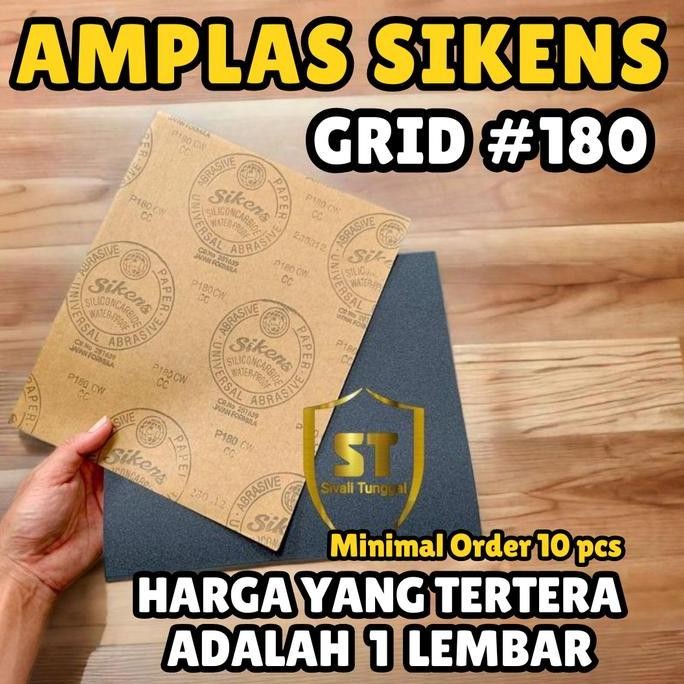 ,,,,,,,] AMPLAS SIKENS GRIT 180 | 220 | 240 | 320 | 400 | 1000 AMPLAS STAINLESS, BESI, DUCO, CAT, KA