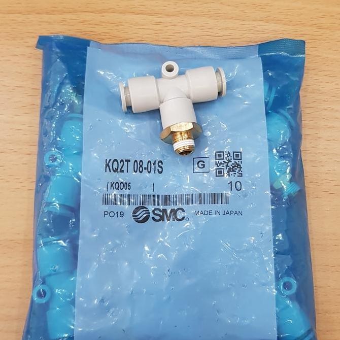 *:*:*:*:*] KQ2T08-01S SMC Fitting Nipple Nepel TEE T KQ2T KQ2T08-01 8mm X 1/8"