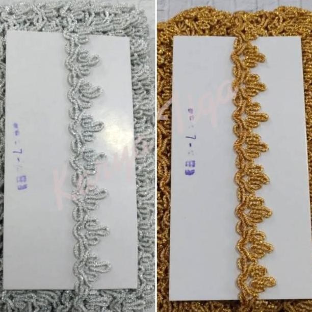 

Buruan serbu] Renda Kur Mahkota Emas / Perak 07 (lebar 2 cm - panjang 30 yard)