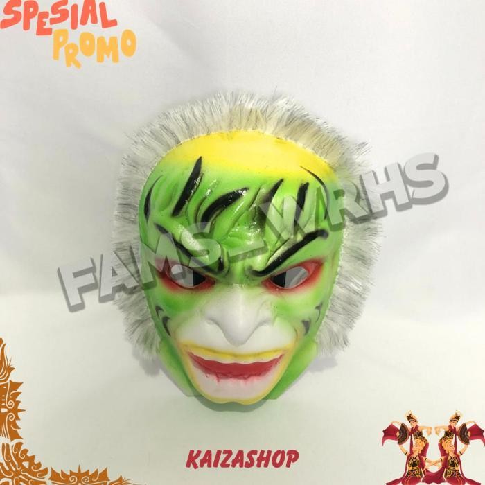 [ New ] Topeng Hanoman Hijau Spons Topeng Hulk Topeng Anoman Topeng Anak New