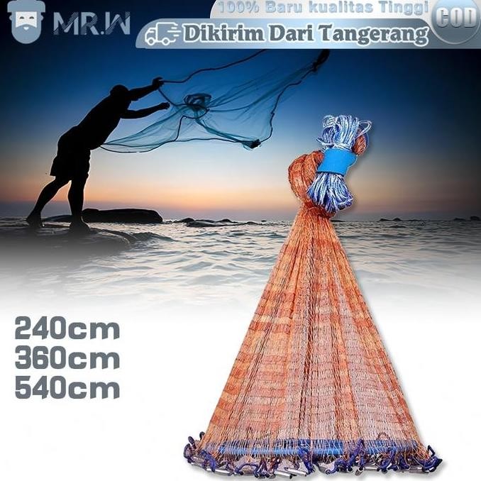 BEBAS ONGKIR - Pancing Jaring Lempar Jala Lempar /2 Inch Jala Lempar Nilon Jaring Lempar Jala Jala J