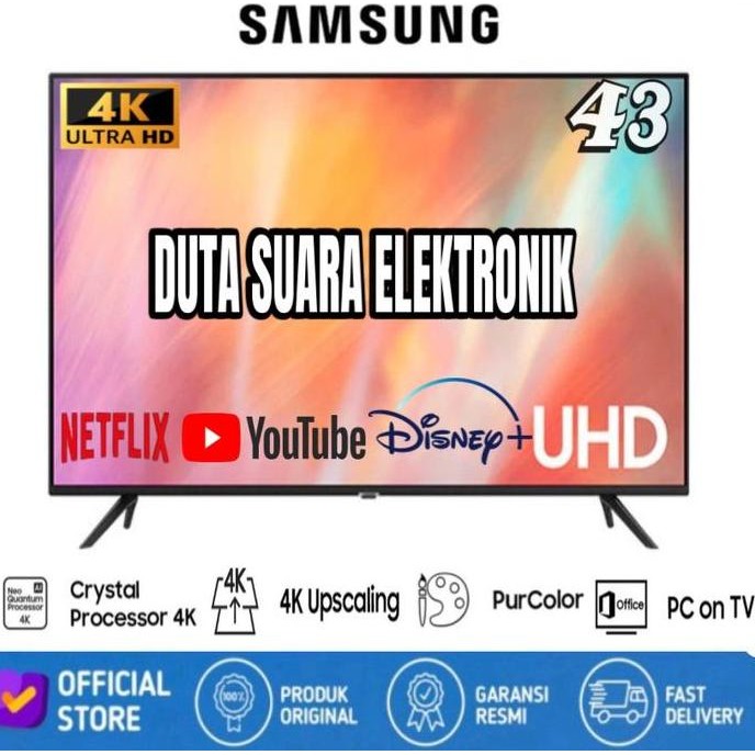 Led Tv Samsung Tv 43Au7002 Smart Tv Led 43 Inch Crystal Uhd 4K