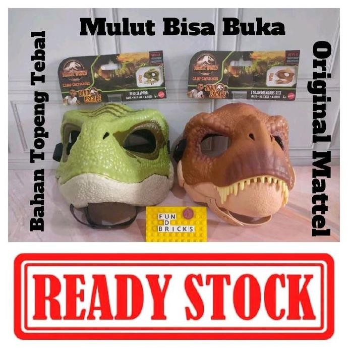 Jurassic World Camp Cretaceous Velociraptor Tyrannosaurus Rex Mask
