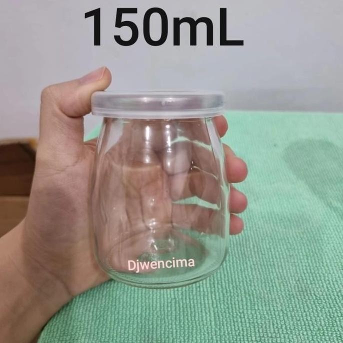 PUDDING JAR 150ML TUTUP PLASTIK/BOTOL PUDDING/BOTOL KACA