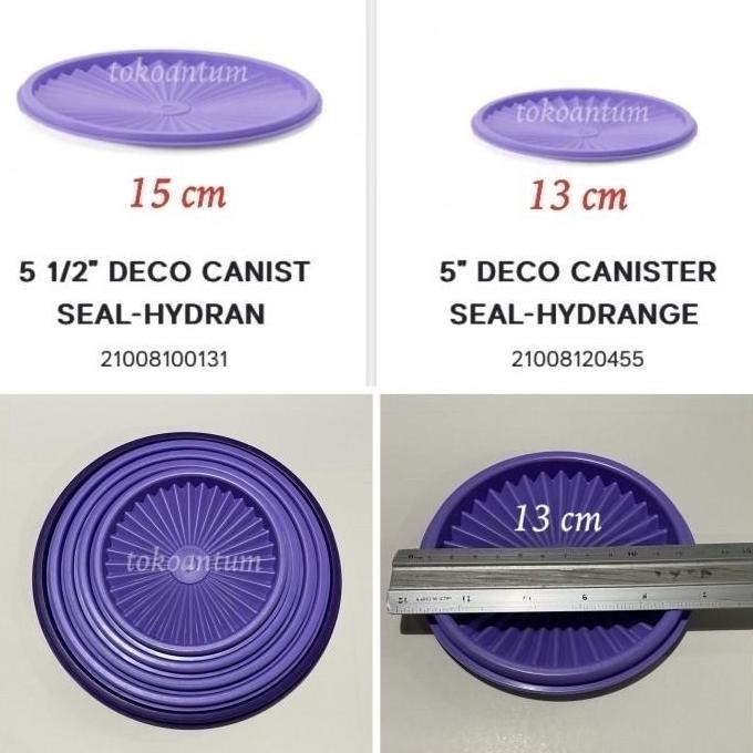 Tutup toples tupperware deco canister