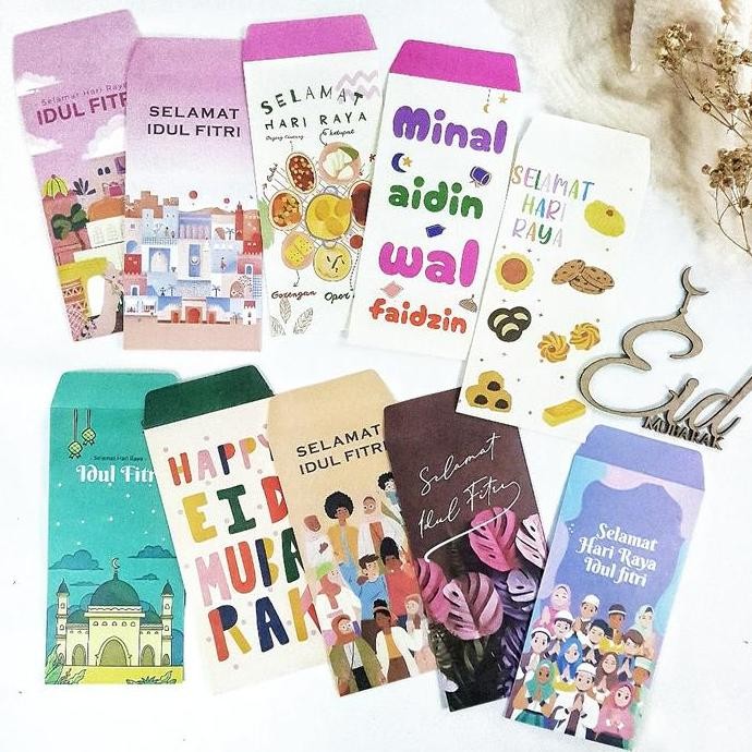 

amplop lebaran panjang angpao selamat hari raya idul fitri isi 10 pcs