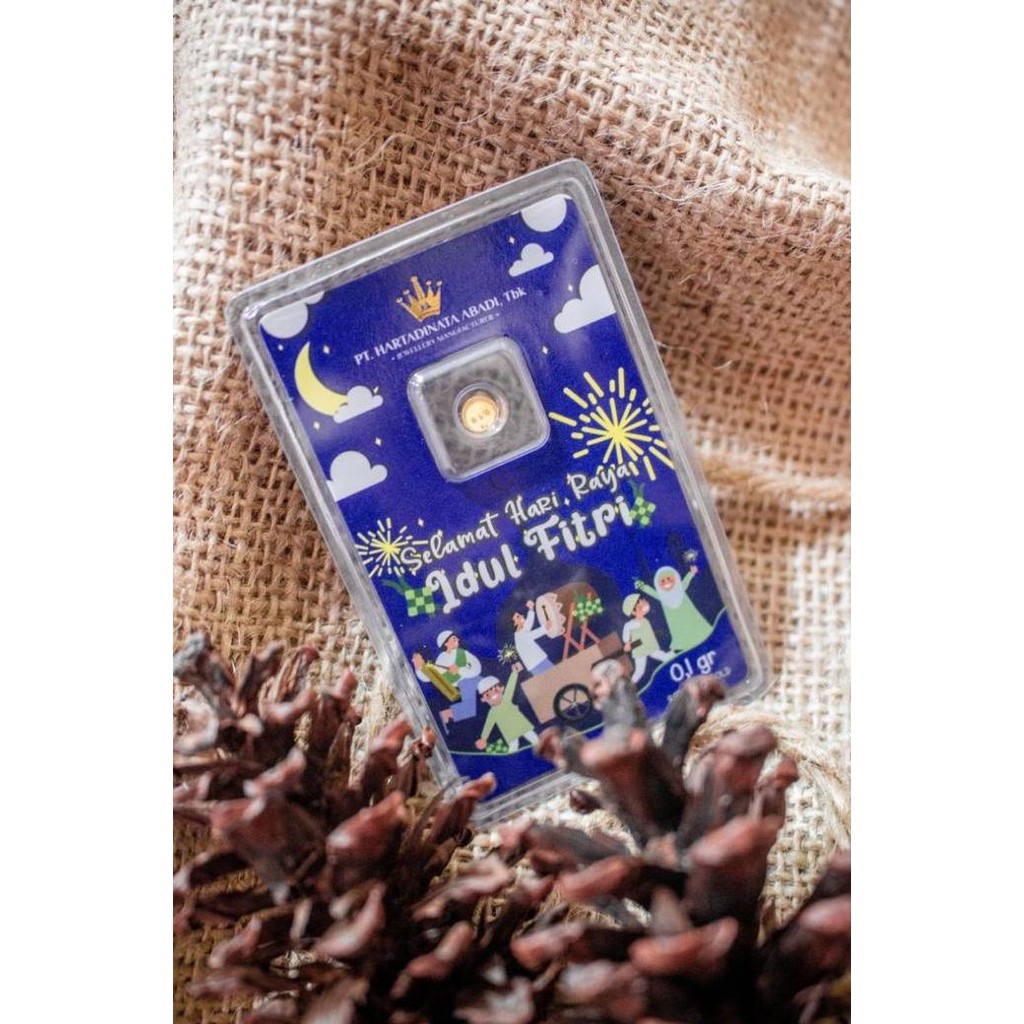 Logam Mulia Selamat Hari Raya Idul Fitri 0.1 Gram 24K Fine Gold 999.9