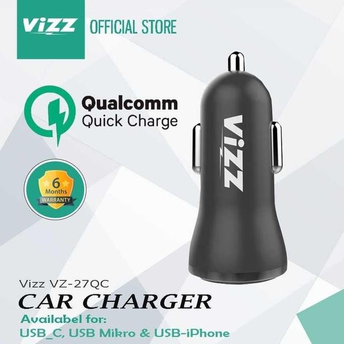 TERBARU Car Charger Saver Mobil Cas Mobil Vizz Qualcomm Quick Charger 3.0 2USB