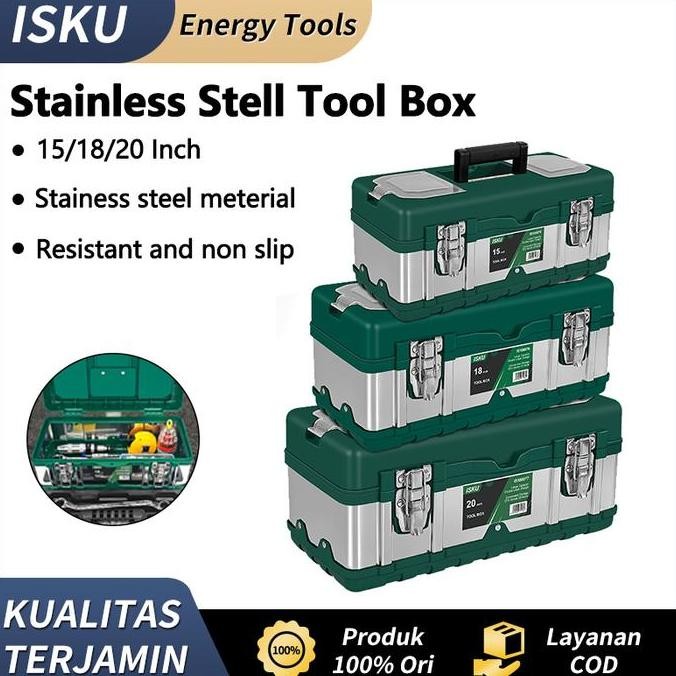Isku Tool Box Besar 20 Inch Kotak Perkakas Stainless Besar Tool Box