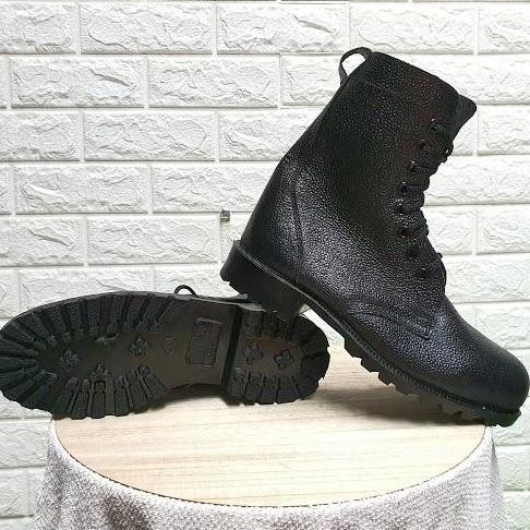 SEPATU PDL SATPAM BAHAN KULIT JERUK MODEL PANJANG SEPATU PDH LL